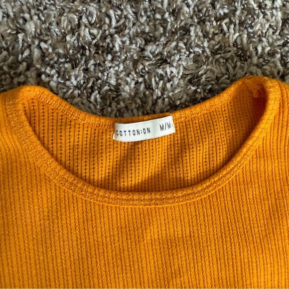 Cotton On Ribbed Orange Tee – Size M - Picture 2 of 3